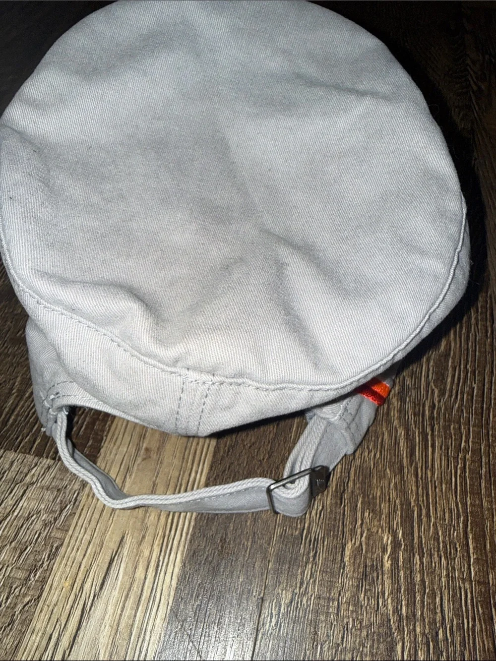 adidas Men's Light Gray Cap with Red Logo Patch